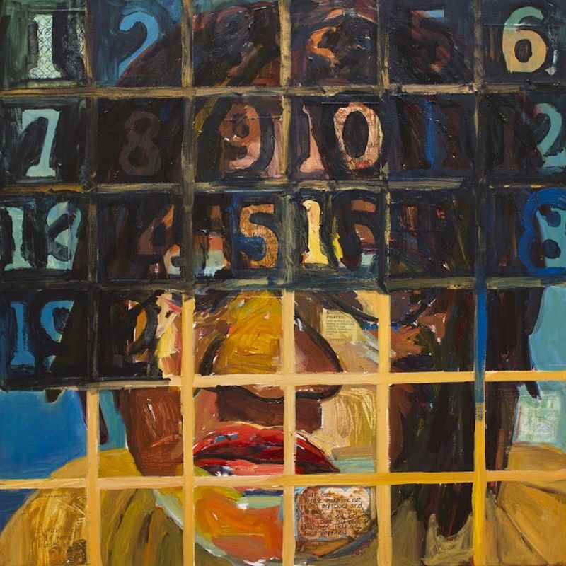 Time by Beverly McIver, oil on canvas, 36 x 36 at Craven Allen Gallery