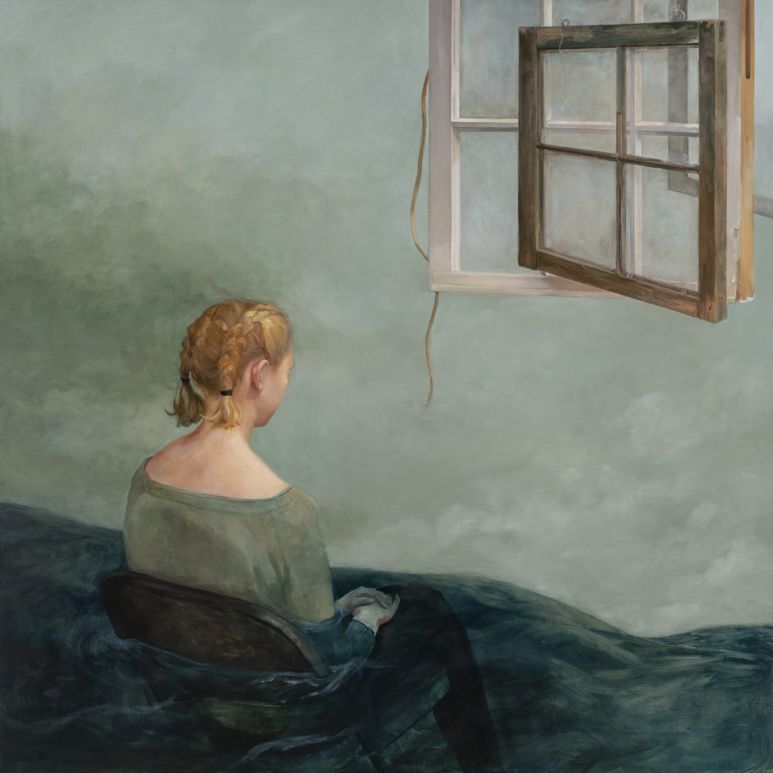 Adrift by Alia El-Bermani, oil on aluminum, 60 x 90, 30,000