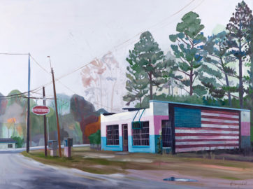 American Gas, oil on linen, 30×40 by Rachel Campbell at Craven Allen Gallery