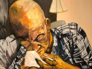 Beverly McIver Daddy Eating a Peach 30 x 30 oil on canvas 30,000