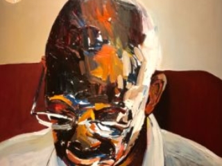 Beverly McIver Daddy Looking Down 36 x 36 oil on canvas 30,000