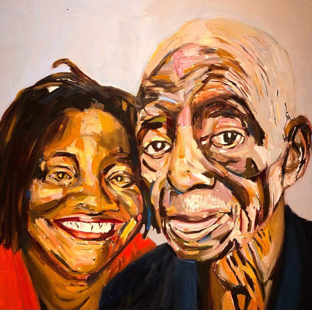 Beverly McIver Daddy and Me 30 x 30 oil on canvas 30,000 SOLD