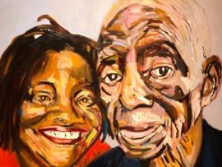 Beverly McIver Daddy and Me 30 x 30 oil on canvas 30,000 SOLD