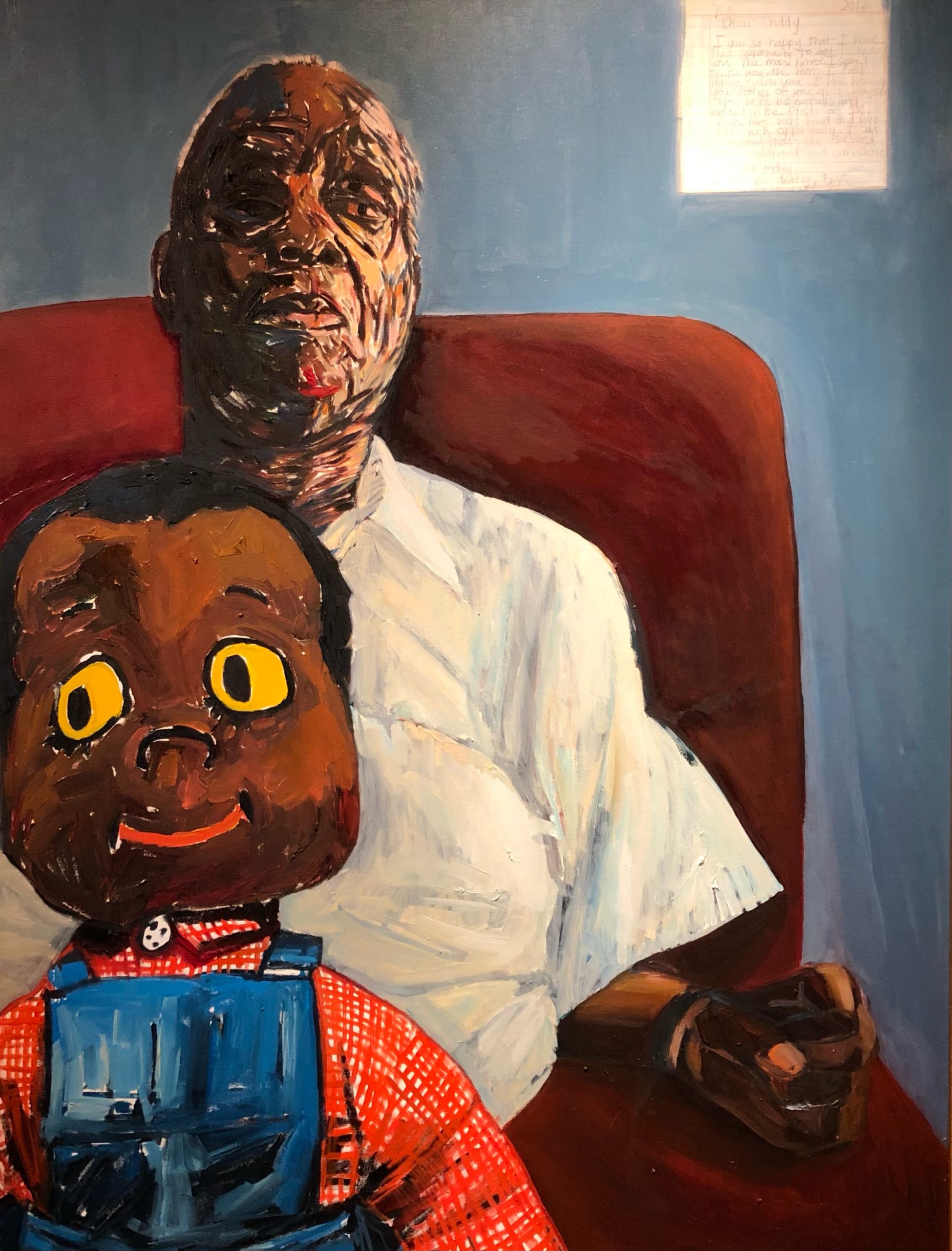 Beverly McIver Daddy’s Boy 48 x 36 oil on canvas 45,000
