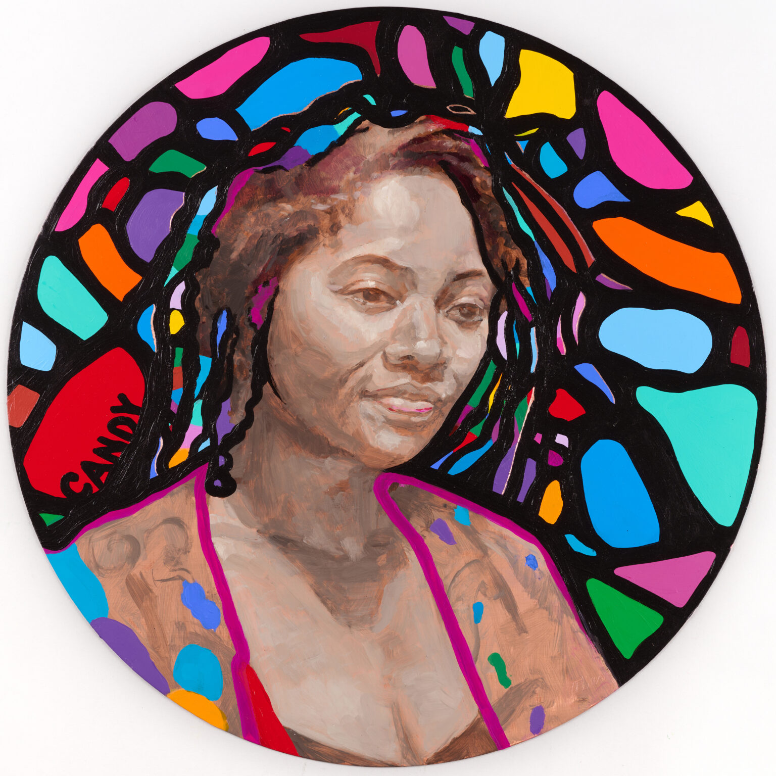 Candy by Alia El-Bermani, oil and acrylic on copper, 20 x 20, 8,000