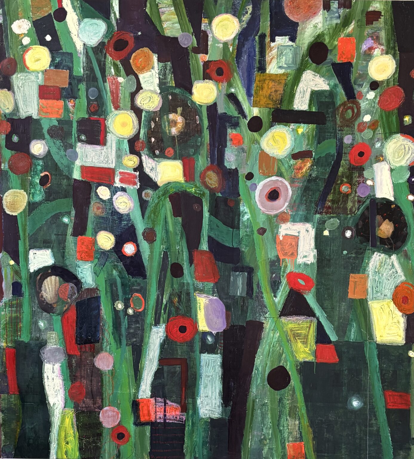 Crossing Jordan by John Beerman, mixed media on linen, 78×71, $54,000