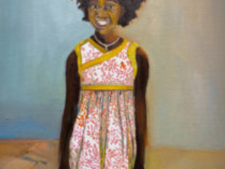 Eloise I by Beverly McIver, oil on canvas, 30  x 24 at Craven Allen Gallery  25,000