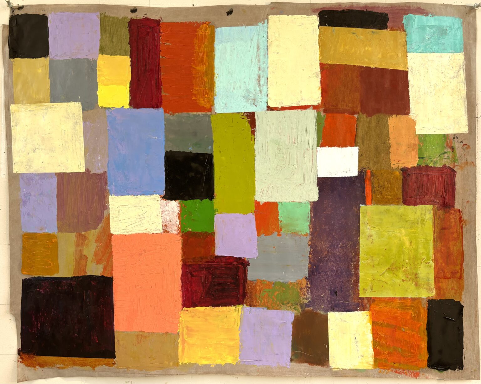 Full on Color #1 by John Beerman, mixed media on paper, 24 x 30, $9,000