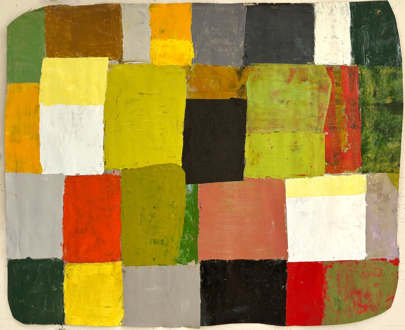 Full on Color #5 by John Beerman, mixed media on paper, 19 x 23, $6,000