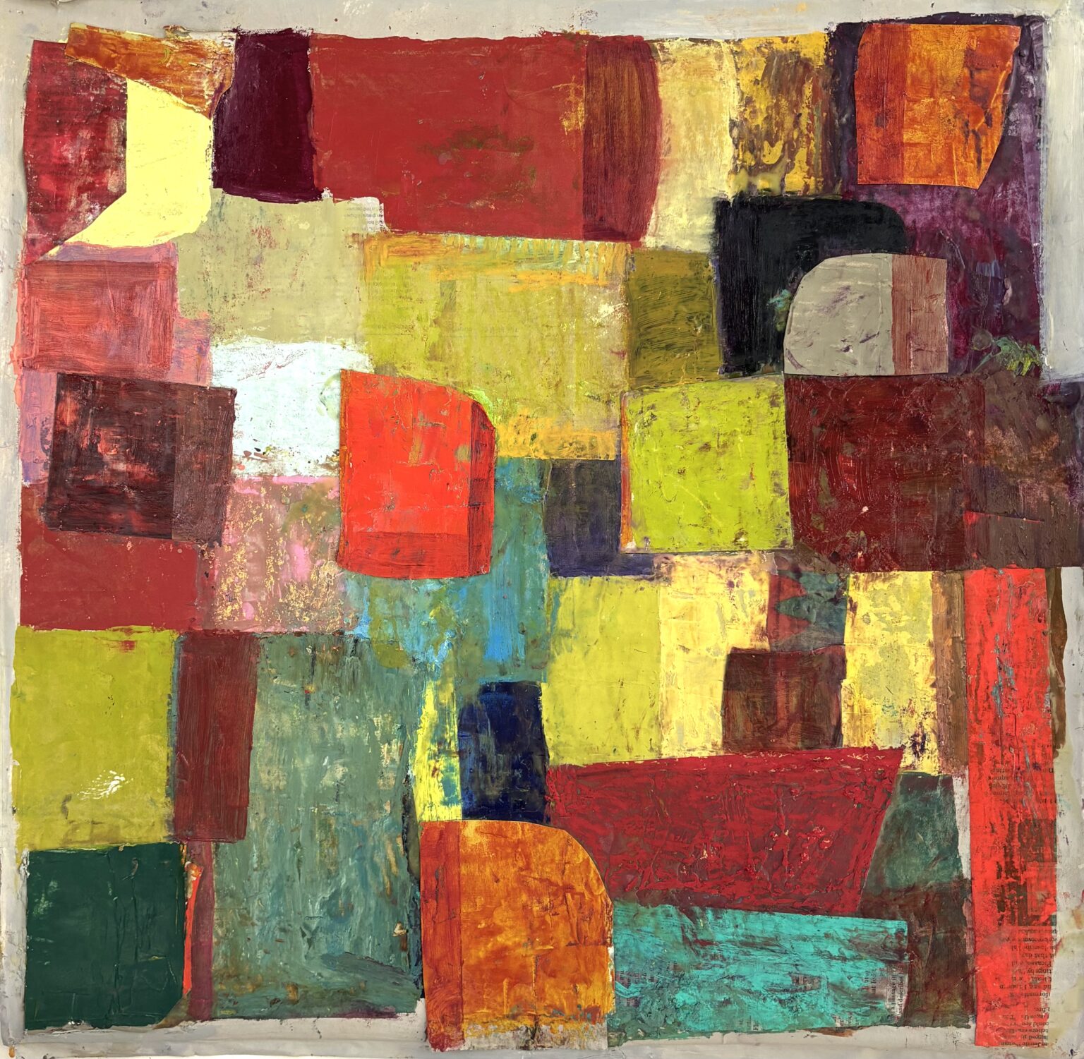 Full on Color #7 by John Beerman, mixed media on paper, 20 x 21, $6,500