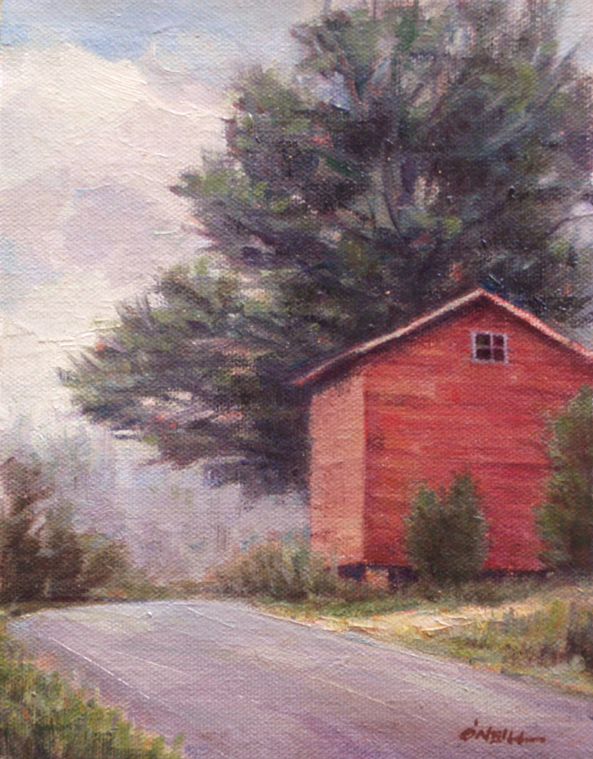 Bahama Barn by Gerry O'Neill, oil on canvas, 8x10 at Craven Allen Gallery