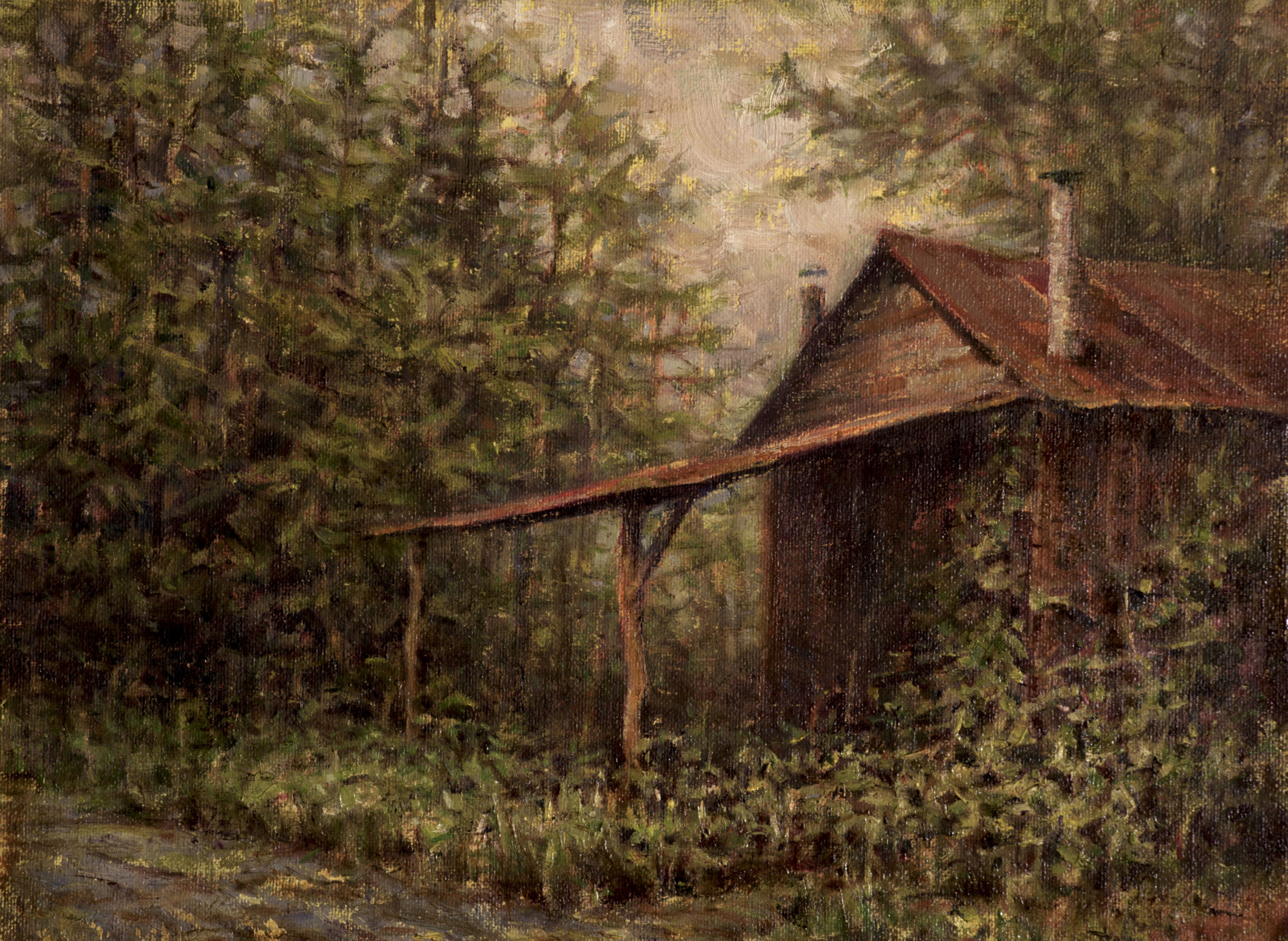 Copperhead Road by Gerry O’Neill, oil on canvas, 9×12 at Craven Allen Gallery