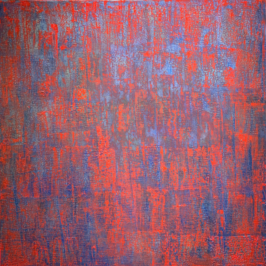 Hot Shimmer by Paul Hrusovsky, acrylic on canvas, 36 x 36 at Craven Allen Gallery 1800