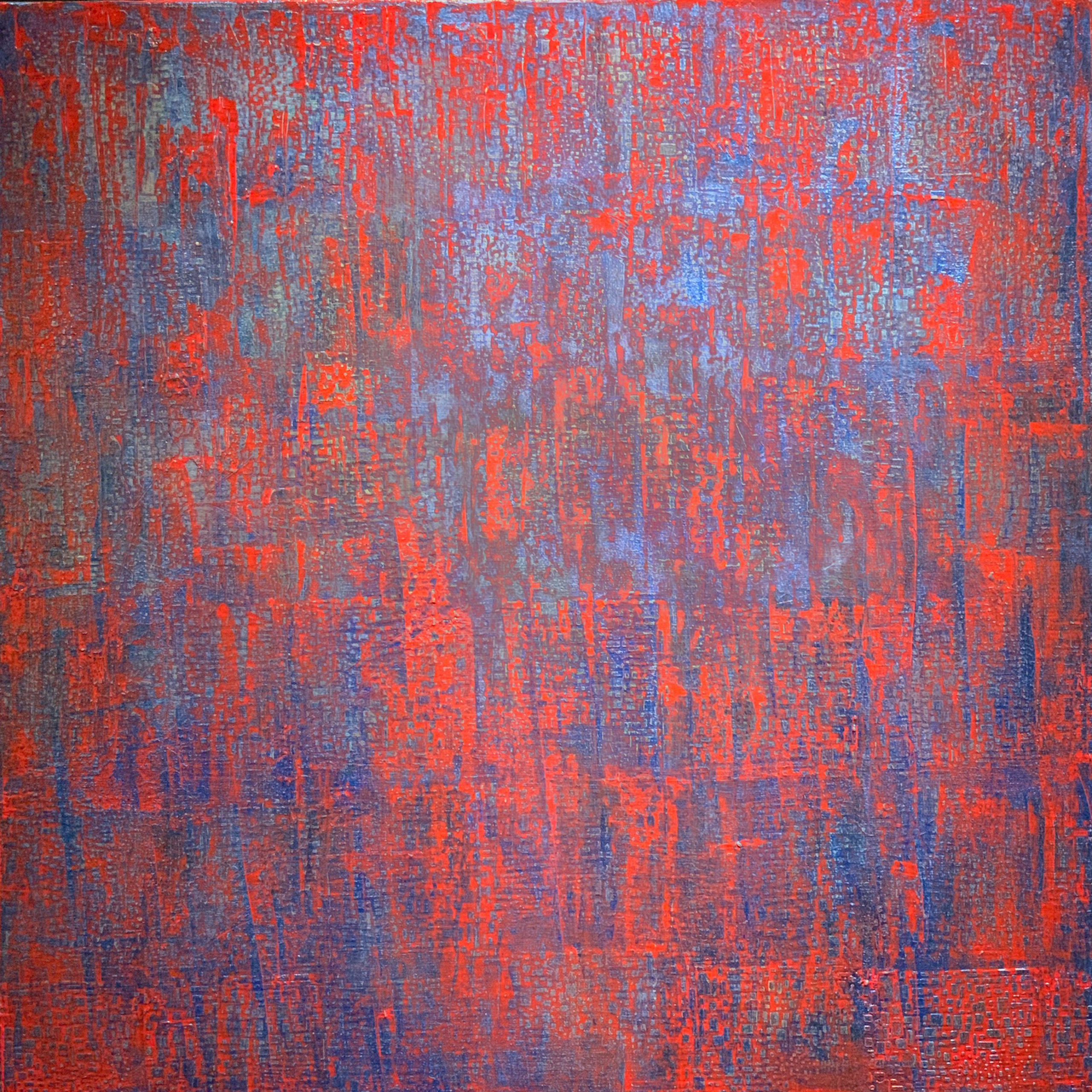 Hot Shimmer by Paul Hrusovsky, acrylic on canvas, 36 x 36 at Craven Allen Gallery 1800