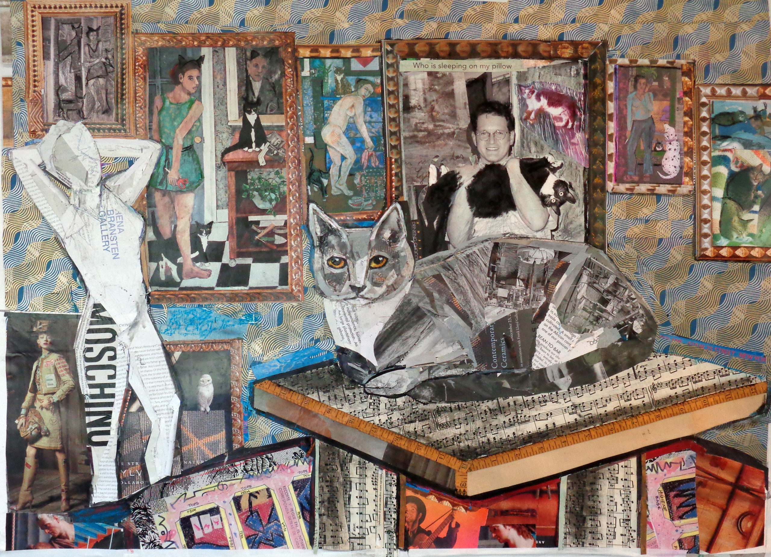 I Got This by Kathryn DeMarco, collage, 34 x 26 at Craven Allen Gallery