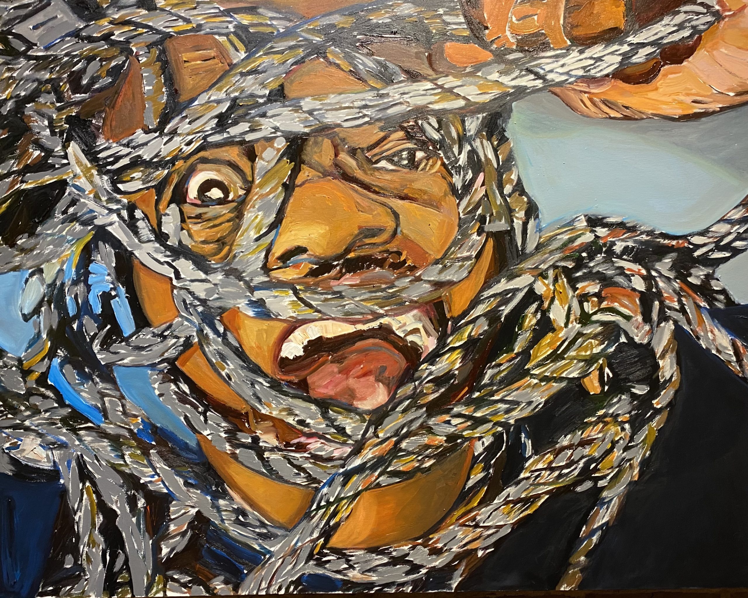 Lonnie Screaming by Beverly McIver oil on canvas  36 x 48   45,000