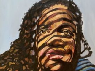 Blinding Light by Beverly McIver, oil on canvas, 30 x 30 at Craven Allen Gallery  30,000