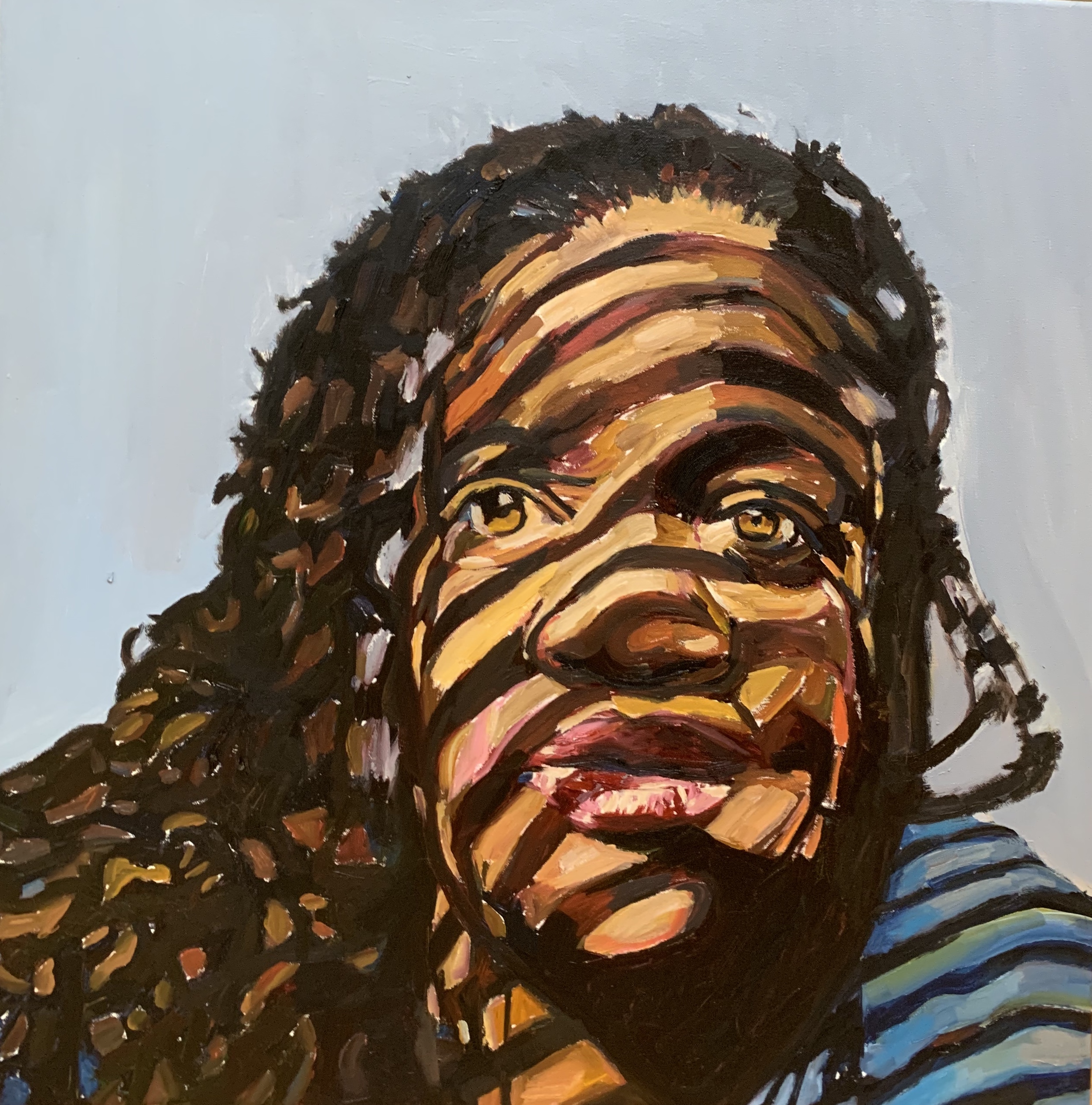 Blinding Light by Beverly McIver, oil on canvas, 30 x 30 at Craven Allen Gallery  30,000