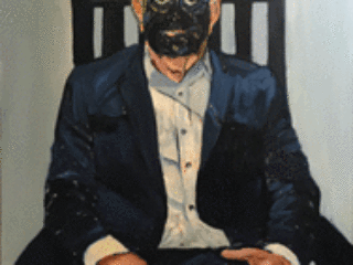 Larry inspired by Francis Bacon, Oil on Canvas 34 x42 Branden, Oil on Canvas 30 x 30  by Beverly McIver at Craven Allen Gallery