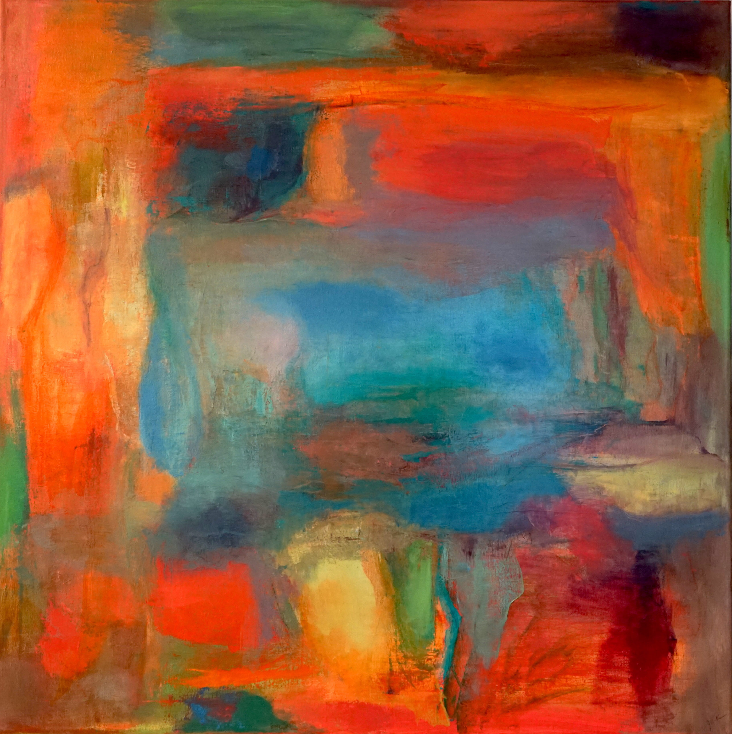 Arroyo by Judy Keene, oil on linen, 30 × 30 at Craven Allen Gallery.