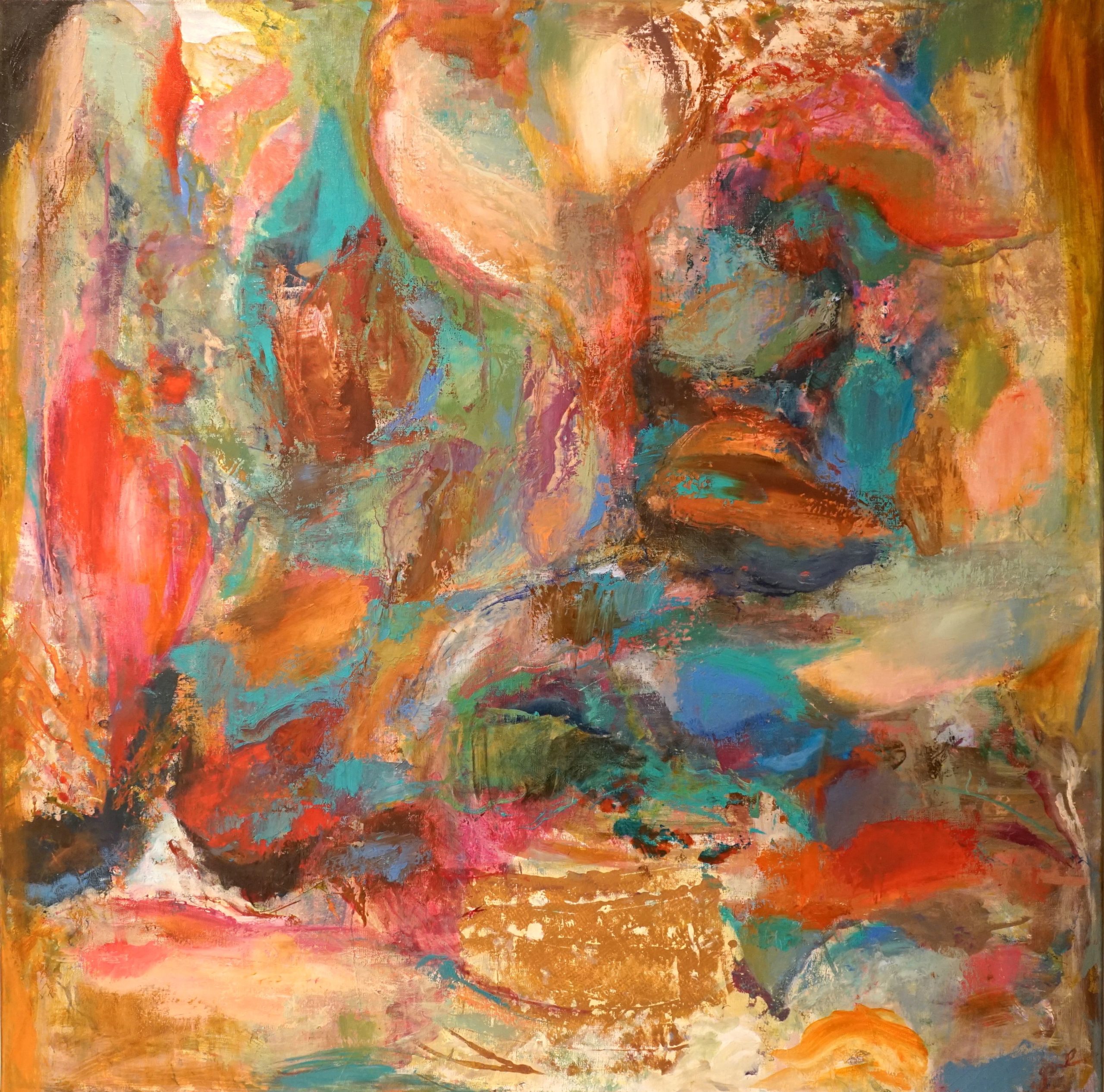 Persian Rhythms by Judy Keene, Oil and Mixed Media on linen, 30 x 30 at Craven Allen Gallery