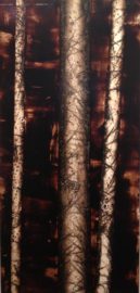 Maroon Bell III, mixed media, 24 x 48  by Thomas Sayre at Craven Allen Gallery