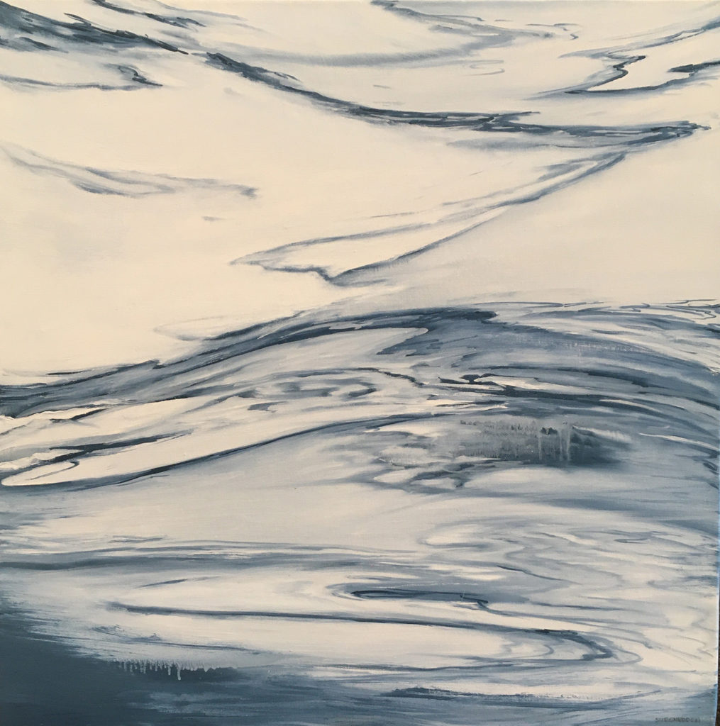 Pacific Plunge by Sue Sneddon, oil on canvas, 20 x 20 at Craven Allen Gallery