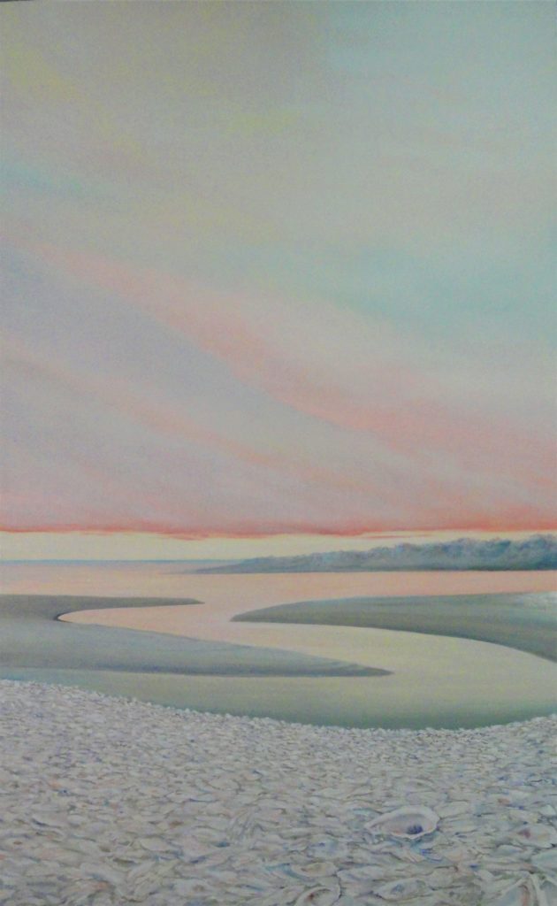 Pawley’s Island Pink by Sue Sneddon, oil on canvas, 48 x 30 at Craven Allen Gallery   9500