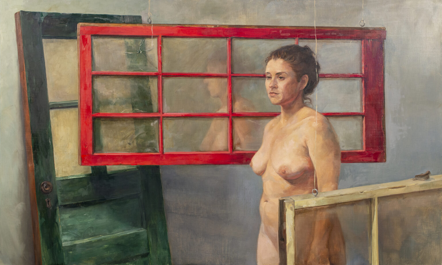 Perceptions by Alia El-Bermani, oil on aluminum, 36 x 60, 20,000