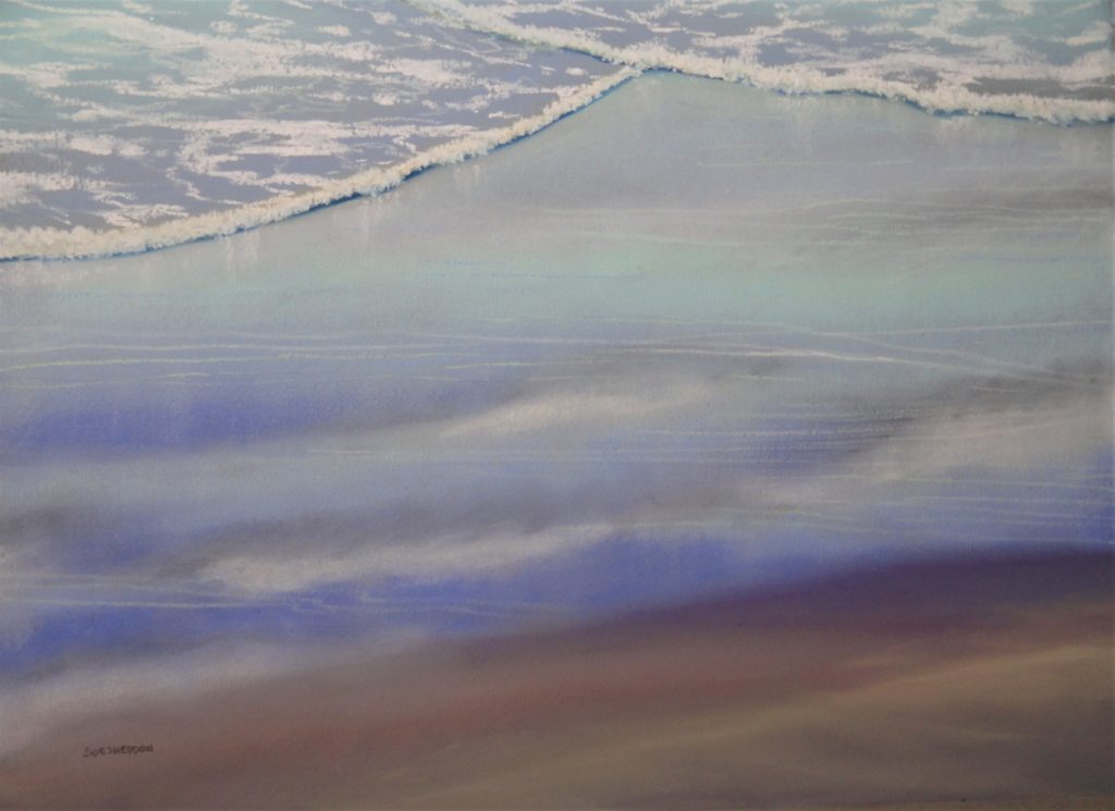 Quiet Down Now by Sue Sneddon pastel 9 x13 framed size 16.5 x 20.5 at Craven Allen Gallery   950