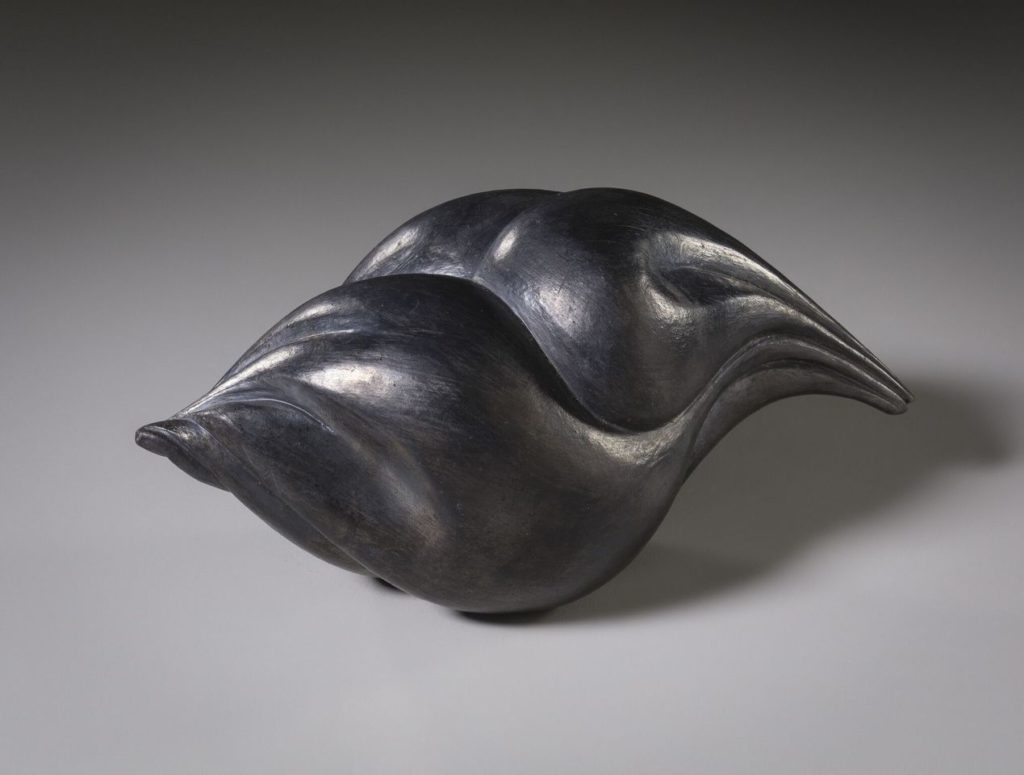 Raku Shell by Rosalie Midyette, ceramic at Craven Allen Gallery