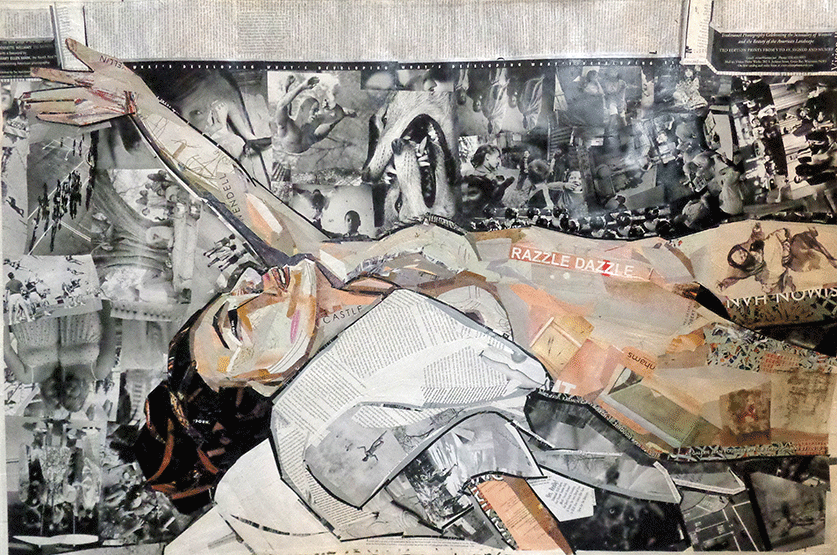 Razzle-Dazzle, collage, 33 x 46 by Kathryn DeMarco at Craven Allen Gallery