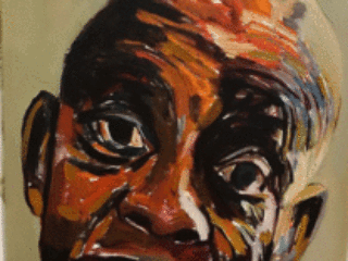 Dad by Beverly McIver, oil on paper, 16 x 20 at Craven Allen Gallery