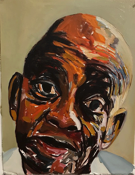 Dad by Beverly McIver, oil on paper, 16 x 20 at Craven Allen Gallery