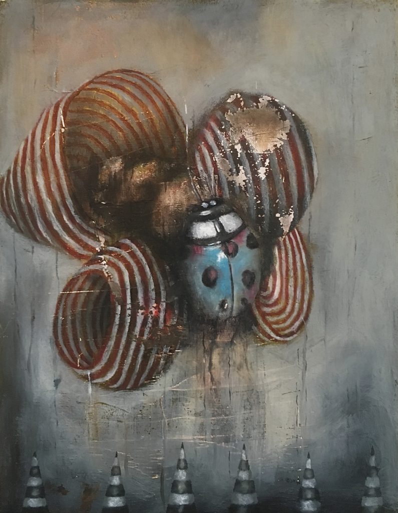 Symbiotic by Ben Bridgers, oil on panel, 8 x 6 at Craven Allen Gallery