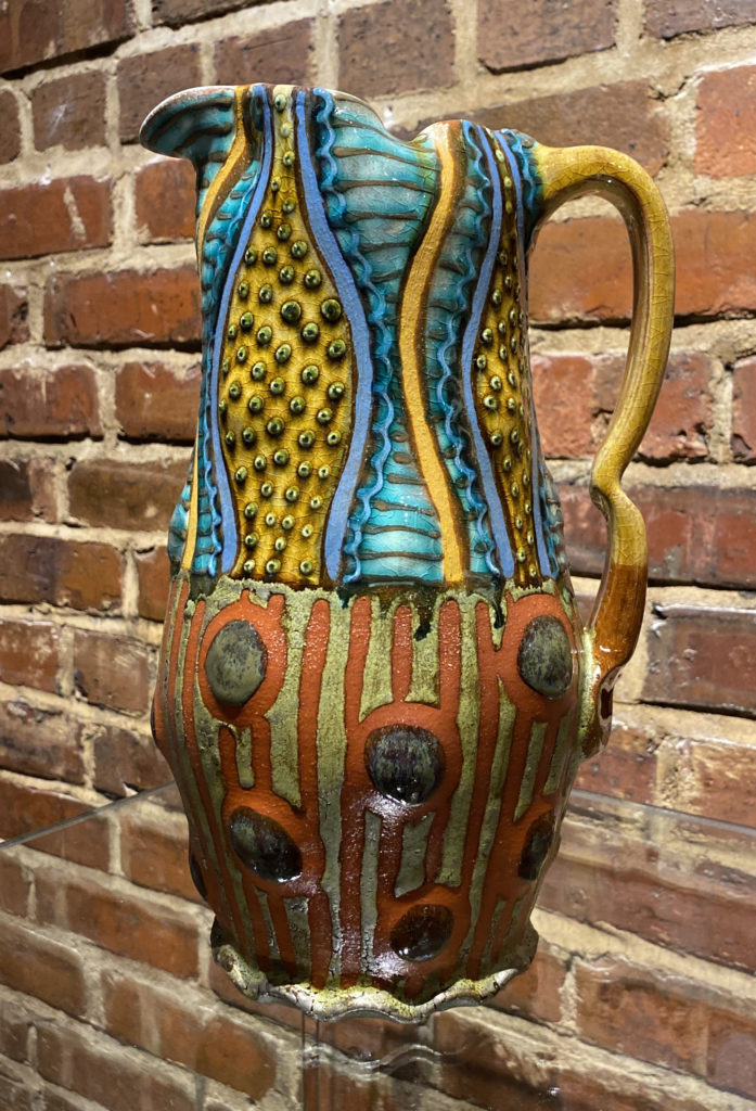 Tall Pitcher by Ronan Peterson, red earthenware, 11 x 4 x 6 at Craven Allen Gallery 160