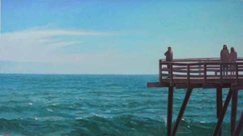 The Pier, Oil on linen, 30 x 54 by John Beerman at Craven Allen Gallery