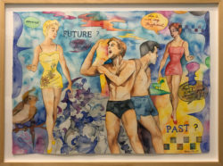 Future? Past?  by Michael Tice 26" x 36” watercolor on paper	1800