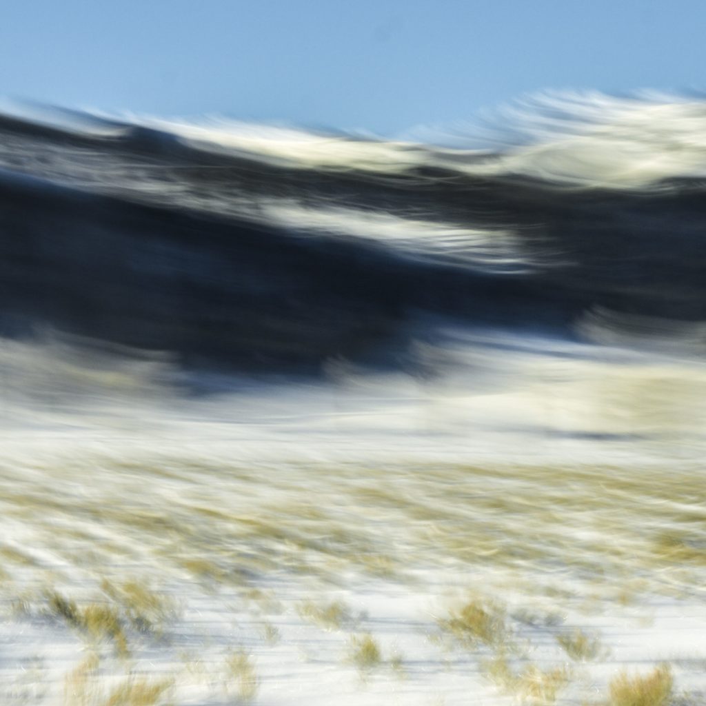 Winter, Wyoming by Dan Gottlieb, ink jet print and acrylic on plexiglass, 42×42.IS at Craven Allen Gallery