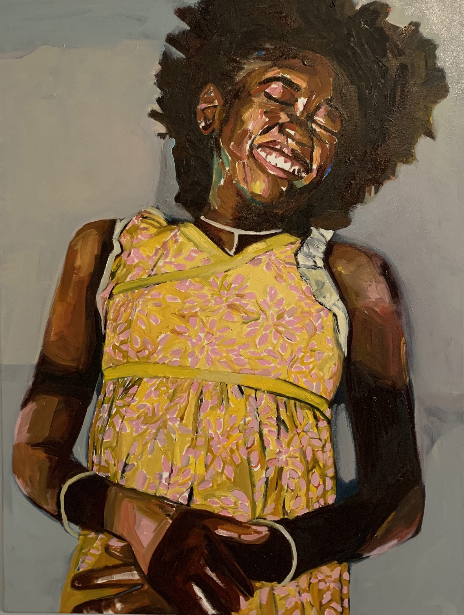 Eloise Laughing by Beverly McIver, oil on canvas, 40 x 30   30,000