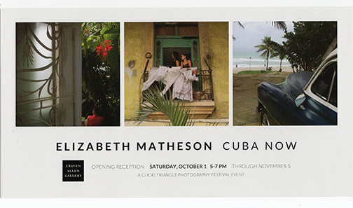 CUBA NOW: PHOTOGRAPHS BY ELIZABETH MATHESON and FINDING THE CURVE: WOODTURNING BY MARC BANKA  at Craven Allen Gallery