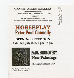 PETER PAUL CONNOLLY: HORSEPLAY WITH PAUL HRUSOVSKY