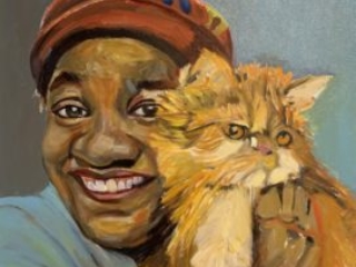 Self Portrait with Clydie (in progress) by Beverly McIver