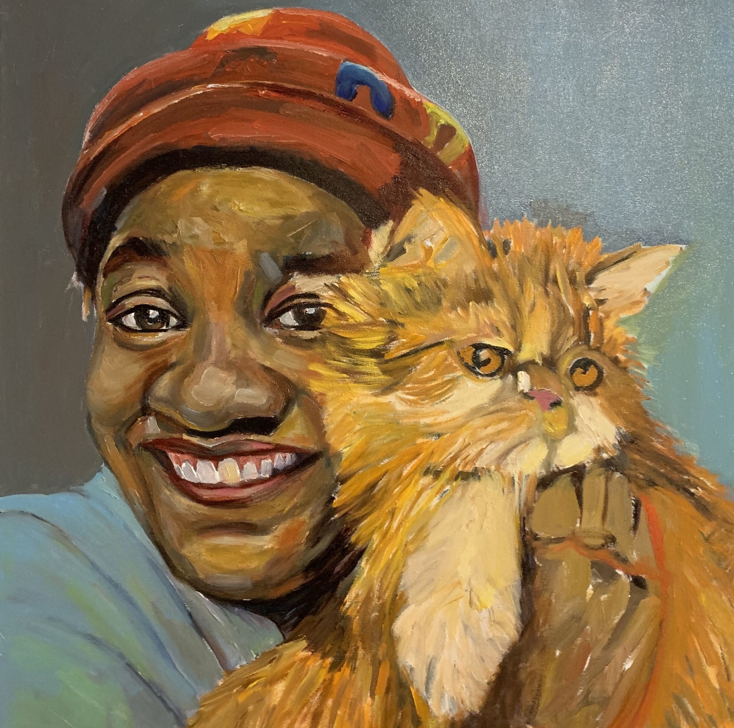 Self Portrait with Clydie (in progress) by Beverly McIver
