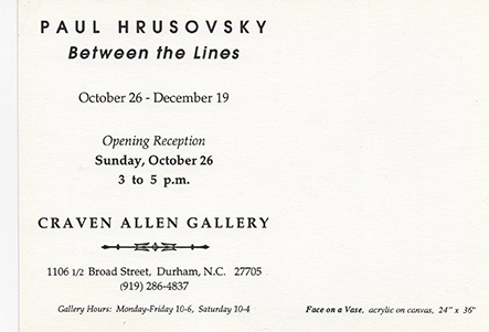 PAUL HRUSOVSKY: BETWEEN THE LINES