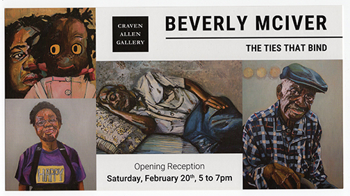 BEVERLY MCIVER: TIES THAT BIND At Craven Allen Gallery with Duke University Painting Students