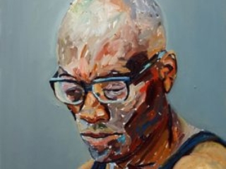 Bill T Jones, oil on canvas by Beverly McIver at Craven Allen Gallery